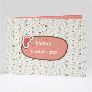 Faire-part naissance petits pieds et liberty