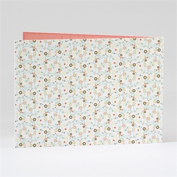 Faire-part naissance petits pieds et liberty - Dos du faire-part