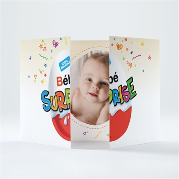 Faire-part naissance petit oeuf surprise