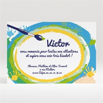 Remerciement naissance carte naissance photo souvenir