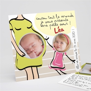 Faire-part naissance fierté de montrer mon bébé