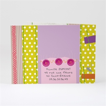 Faire-part naissance faire-part naissance - Dos du faire-part