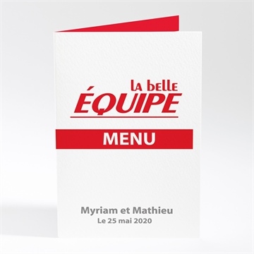 Menu mariage la belle equipe