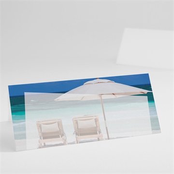 Marque-place mariage sable fin et mer turquoise...