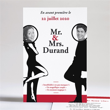 Faire-part mariage mr & mrs