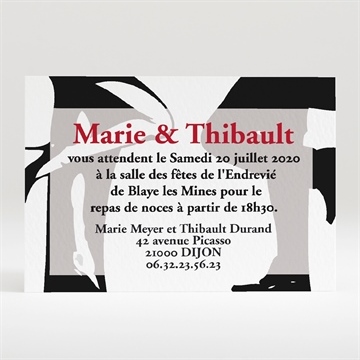 Carton d'invitation mariage mr & mrs