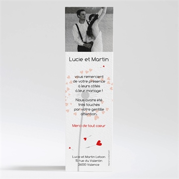 Remerciement mariage un oui en photo