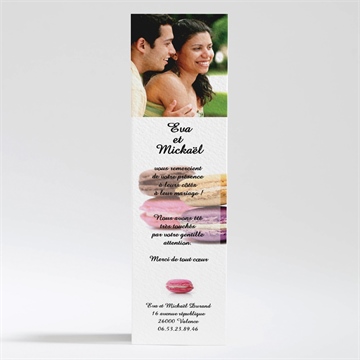 Remerciement mariage jolis macarons