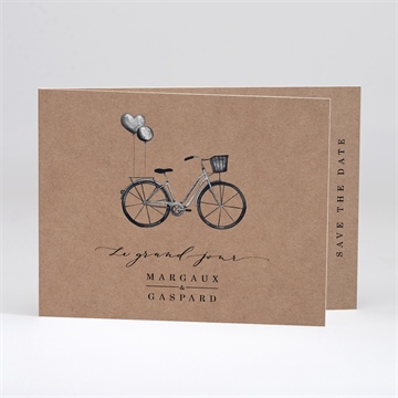 Faire-part mariage vélo vintage