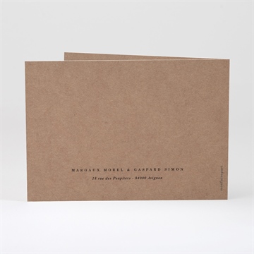 Faire-part mariage vélo vintage - Dos du faire-part