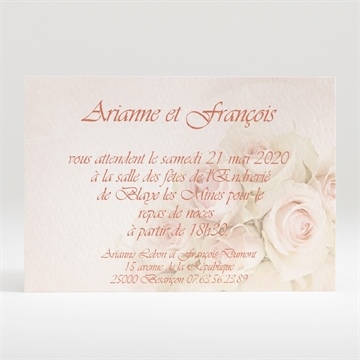 Carton d'invitation mariage le bouquet