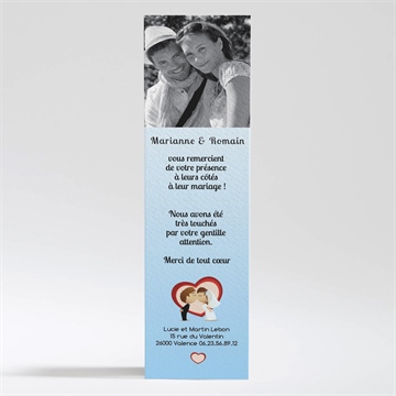 Remerciement mariage illustrations mariés comiques