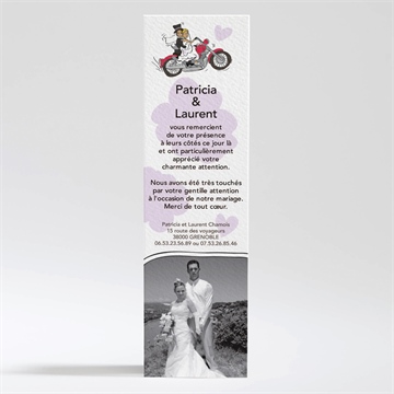 Remerciement mariage sur la route du bonheur