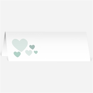 Marque-place mariage sous les coeurs de l'amour