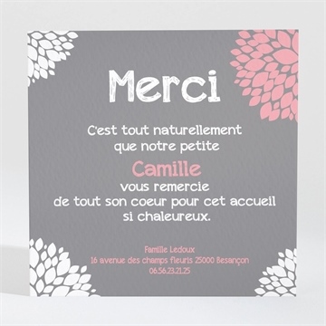 Remerciement naissance nature et pastel photo