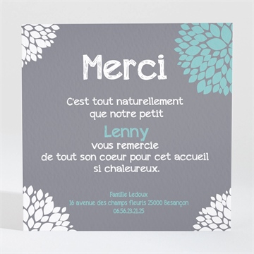 Remerciement naissance mon elegant faire part