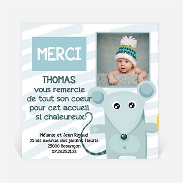 Remerciement naissance souriceau