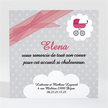 Remerciement naissance notre petite demoiselle
