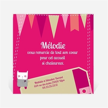 Remerciement naissance ma petite mélodie