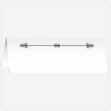 Marque-place mariage en bleu et noir