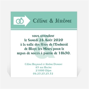 Carton d'invitation mariage destination notre bonheur