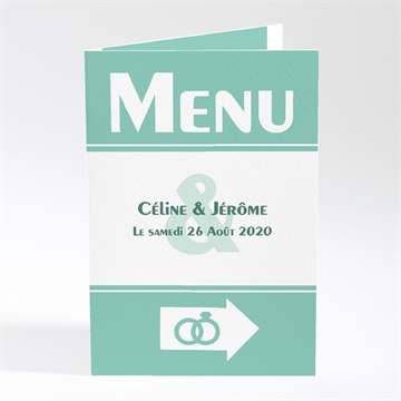 Menu mariage destination notre bonheur