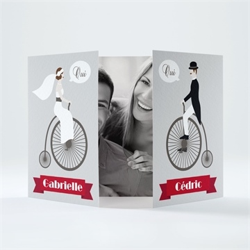 Faire-part mariage vélo vintage photo