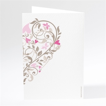 Menu mariage coeur arabesque - Dos du menu