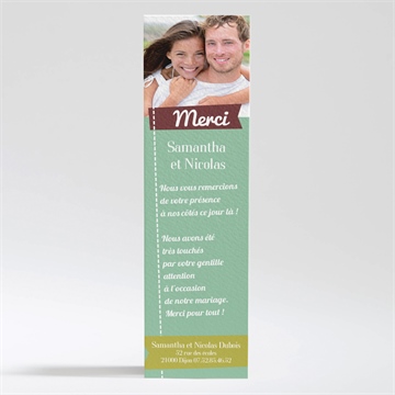 Remerciement mariage fantaisie et joie d'annoncer !