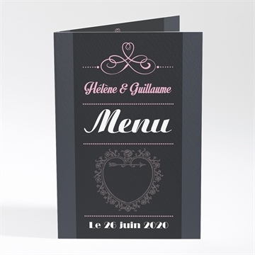 Menu mariage programme vintage et ardoise