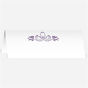 Marque-place mariage médaillon violet et photos