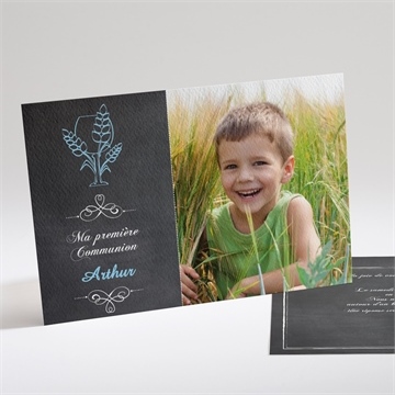 Faire-part communion coupe et épis de blé