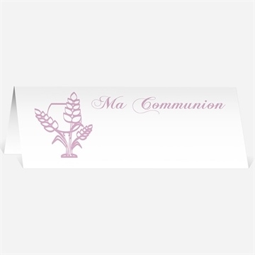 Marque-place communion fond ardoise et photo
