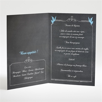 Menu communion coupe et épis de blé - Intérieur du menu