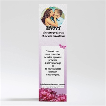 Remerciement mariage graphique violet