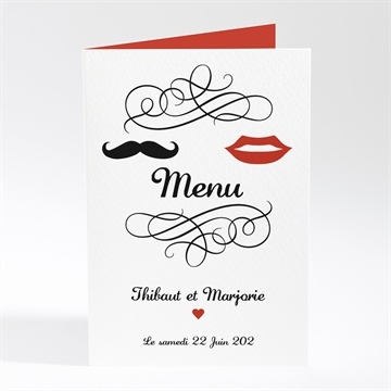 Menu mariage elle & lui symboles