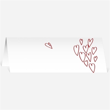 Marque-place mariage photo en forme de coeur