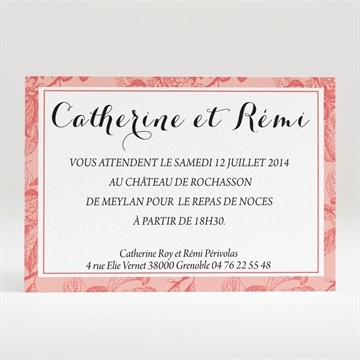 Carton d'invitation mariage vintage et élégant