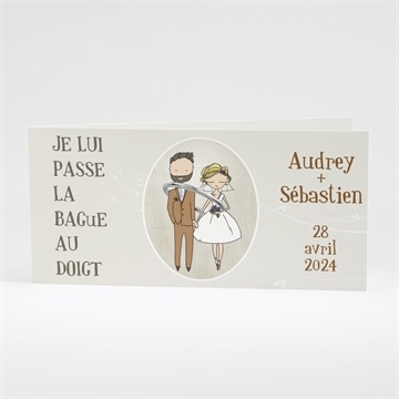 Faire-part mariage je lui passe la bague au doigt