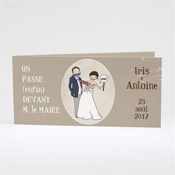Faire-part mariage illustrations humour original