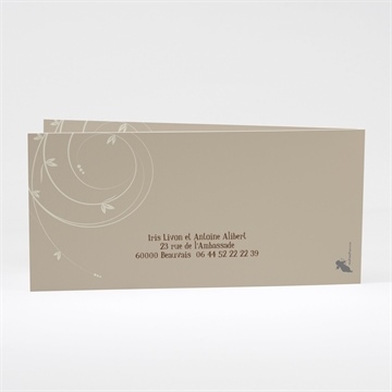 Faire-part mariage illustrations humour original - Dos du faire-part