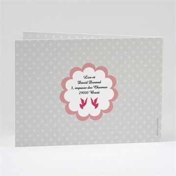 Faire-part communion le calice - Dos du faire-part