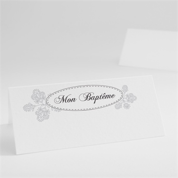 Marque-place baptême chevalet d'arabesque