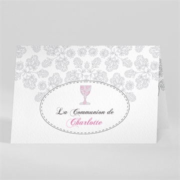 Faire-part communion double face avec photo