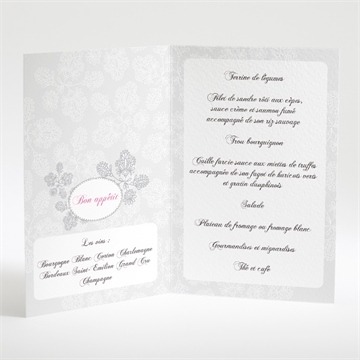 Menu communion double face avec photo - Intérieur du menu