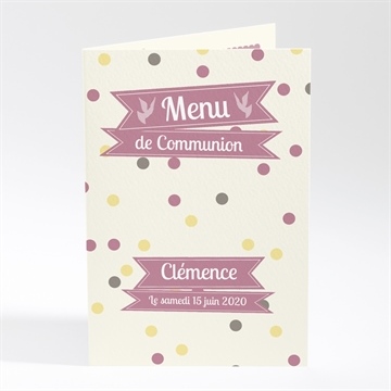 Menu communion pois de lumière