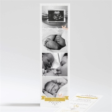 Faire-part naissance cascade de photos