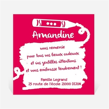 Remerciement naissance corde à sauter fille