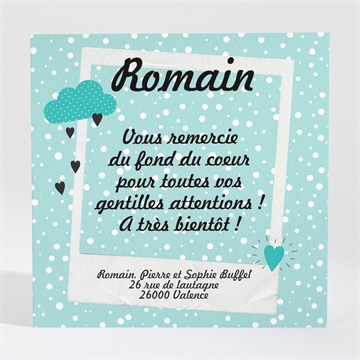 Remerciement naissance original avec photo