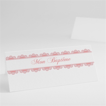 Marque-place baptême ardoise pour filles